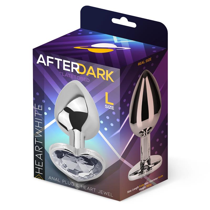 ANALNI ČEP After Dark Heart White (L) - Slika 7