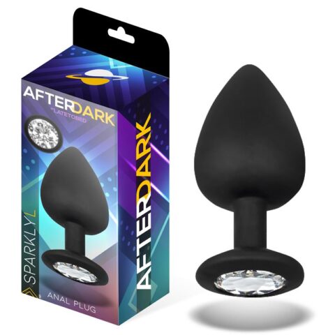 ANALNI ČEP After Dark Sparkly Black  (L)