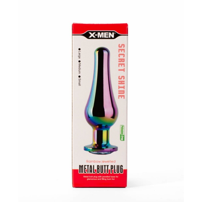 ANALNI ČEP X-MEN Secret Shine Rainbow Jeweled (L) - Slika 6