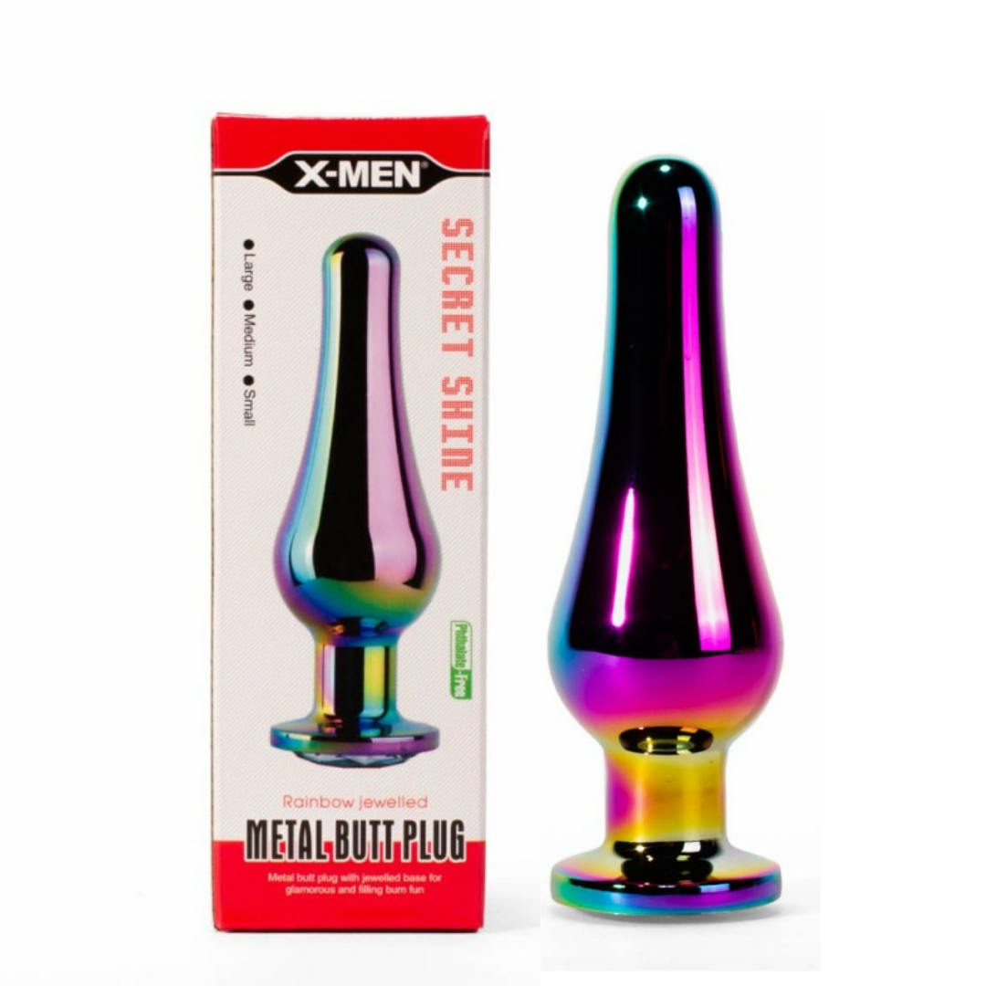 ANALNI ČEP X-MEN Secret Shine Rainbow Jeweled (L)