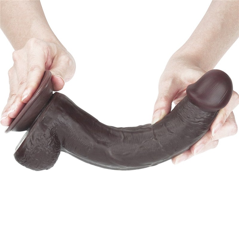 DILDO Lovetoy Sliding Skin Brown 9.5'' - Slika 5
