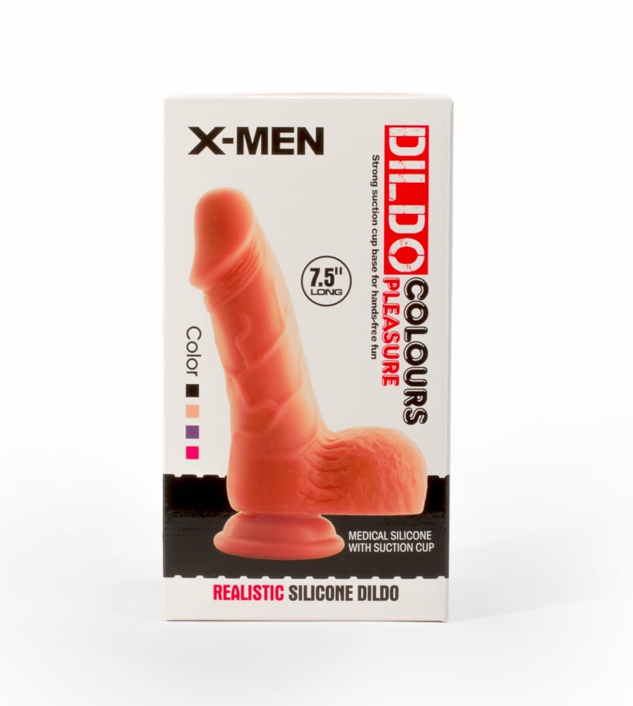 DILDO X-MEN Colours Pleasure 1 Flesh 7,5'' - Slika 6
