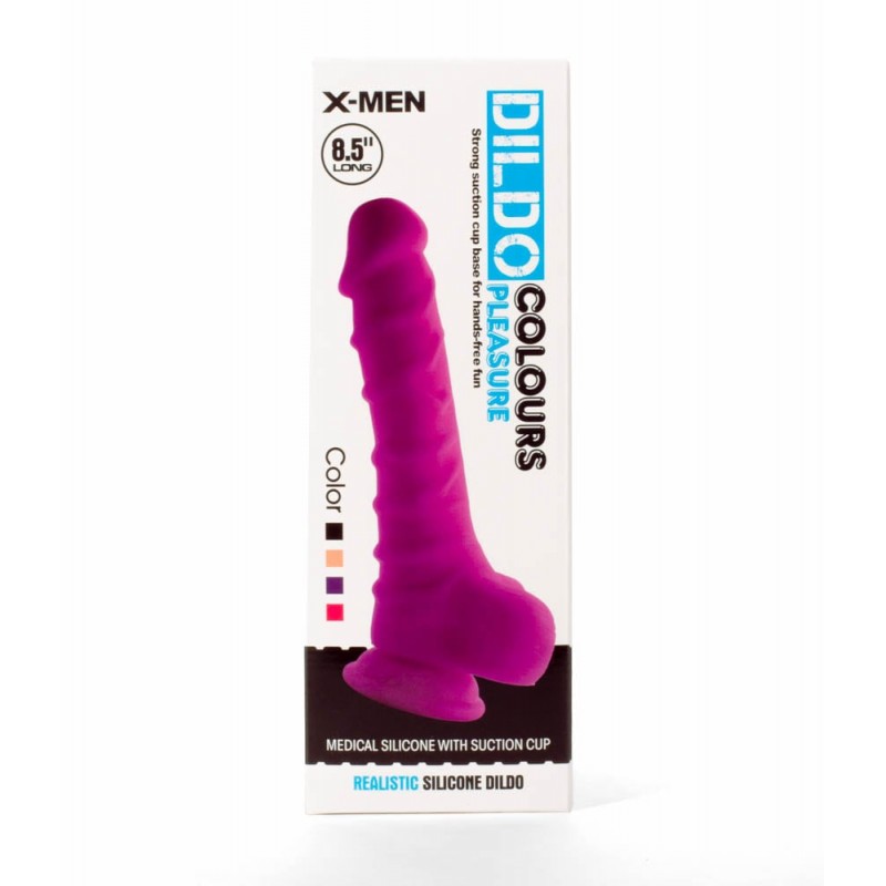 DILDO X-MEN Colours Pleasure Black No.1 (8,5) - Slika 8