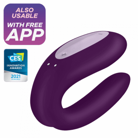 VIBRATOR ZA PAROVE Partner Double Joy Violet