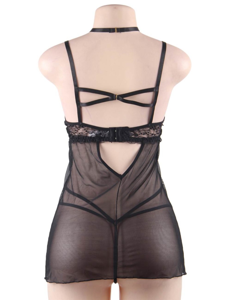 NEGLIŽE OhYeah R80747 Black - Slika 10