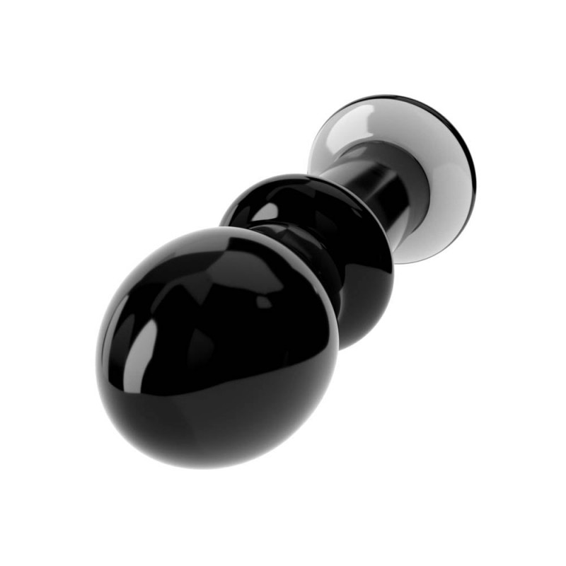 STEKLENI ANALNI ČEP Lovetoy Glass Romance Black 4,5'' - Slika 5