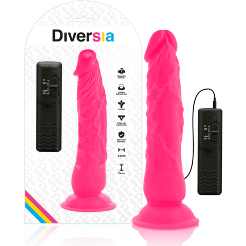 VIBRACIJSKI PENIS Diversia Flexible Pink 21 cm