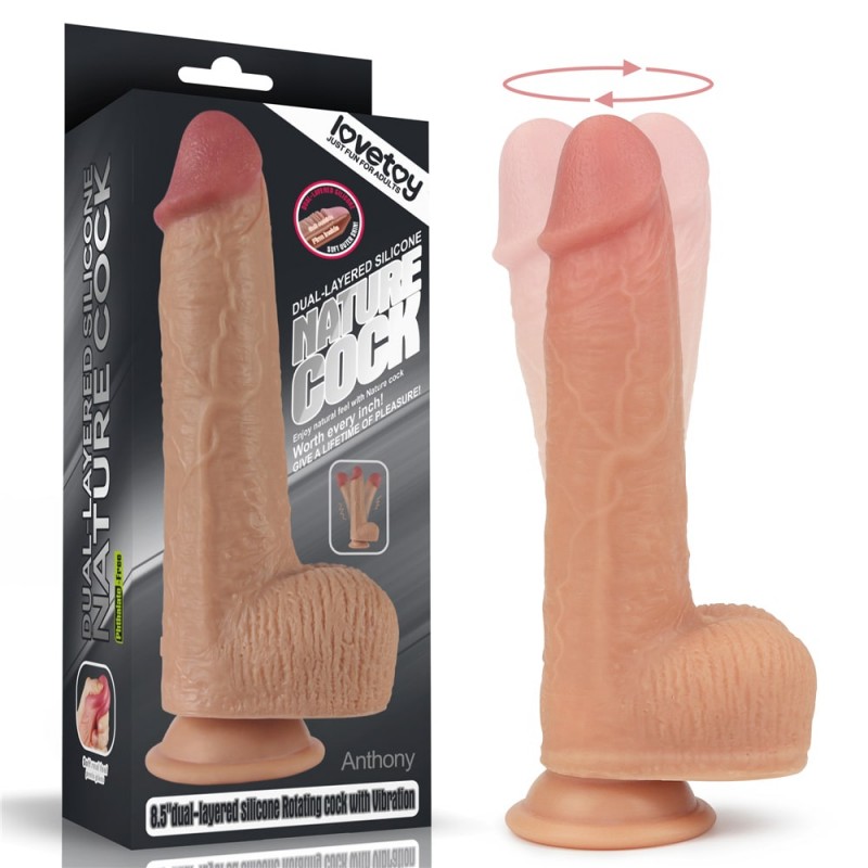 VIBRIRAJUĆI PENIS Lovetoy Rotating Nature Cock 8.5