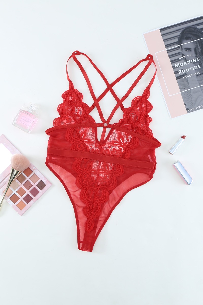 BODY Winona Red-rdeča-L - Slika 7