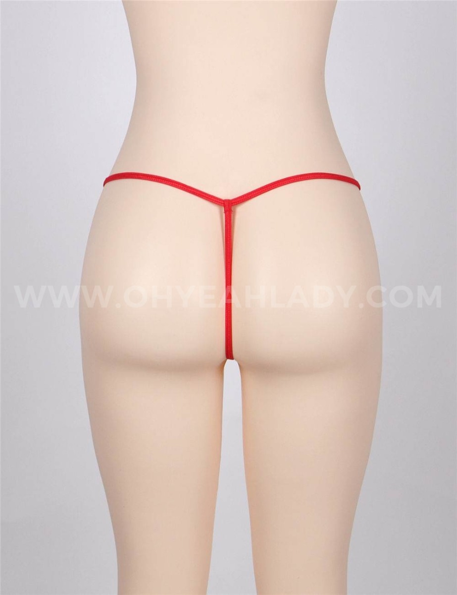 TANGA GAĆICE OhYeah P50184 Red-rdeča-2XL - Slika 3